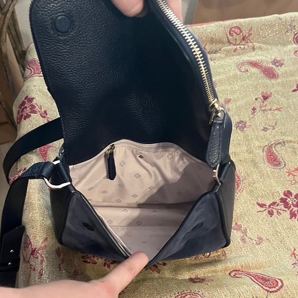 Kate Spade suede and leather Midnight deep Blue Crossbody Bag - Picture 12 of 15
